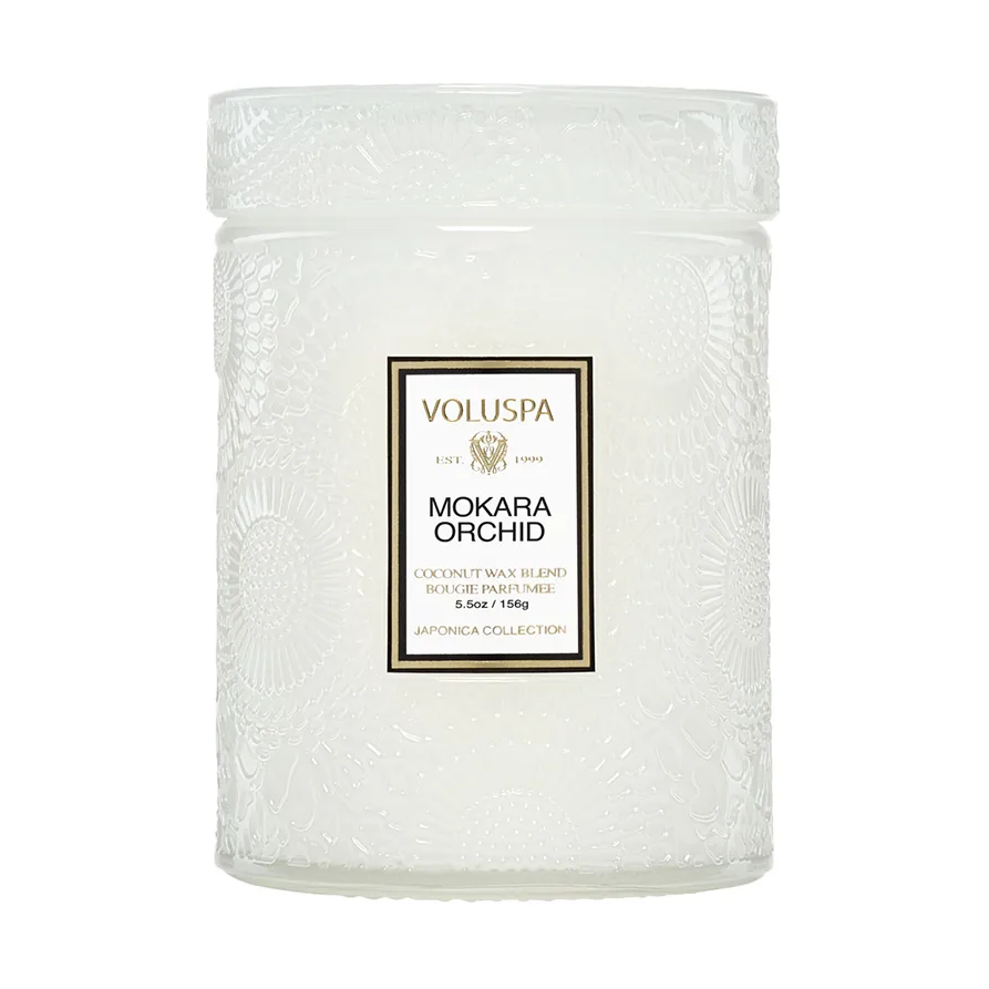 Vela perfumada en bote de cristal Japonica 50 horas, Orquídea Mokara Voluspa