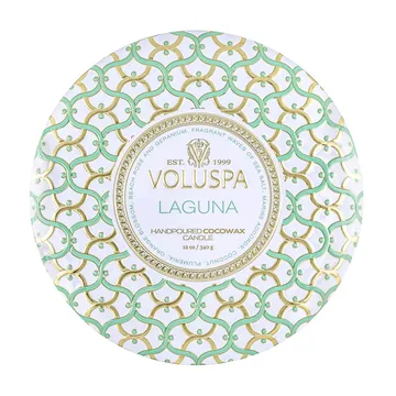 Vela perfumada Maison Blanc 3-wick Tin 40 horas - Laguna - Voluspa