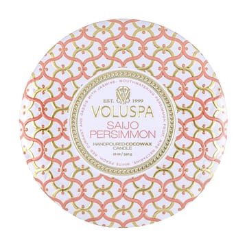 Vela perfumada Maison Blanc 3-wick Tin 40 horas - Saijo Persimmon - Voluspa