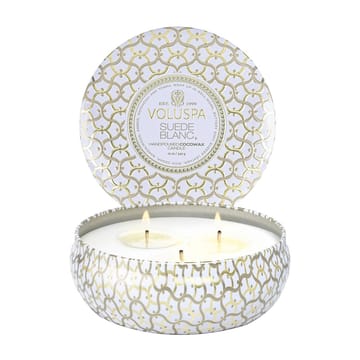 Vela perfumada Maison Blanc 3-wick Tin 40 horas - Suede Blanc - Voluspa