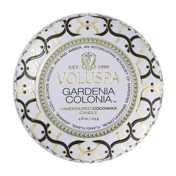 Vela perfumada Maison Blanc Mini Tin 25 horas - Gardenia Colonia - Voluspa
