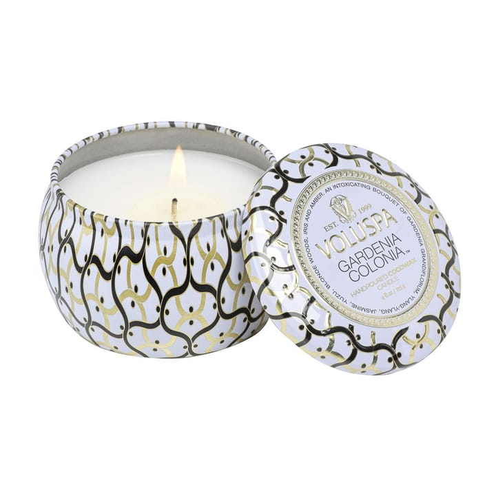 Vela perfumada Maison Blanc Mini Tin 25 horas - Gardenia Colonia - Voluspa