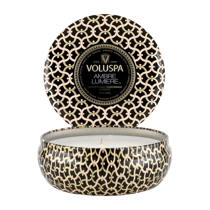 Vela perfumada Maison Noir 3-wick Tin 40 horas - Ambre Lumiere - Voluspa