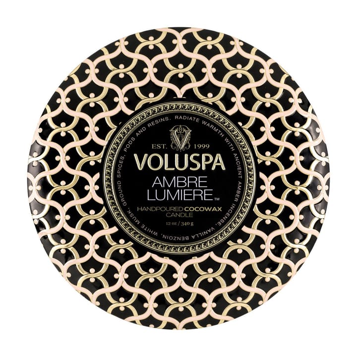 Vela perfumada Maison Noir 3-wick Tin 40 horas, Ambre Lumiere Voluspa