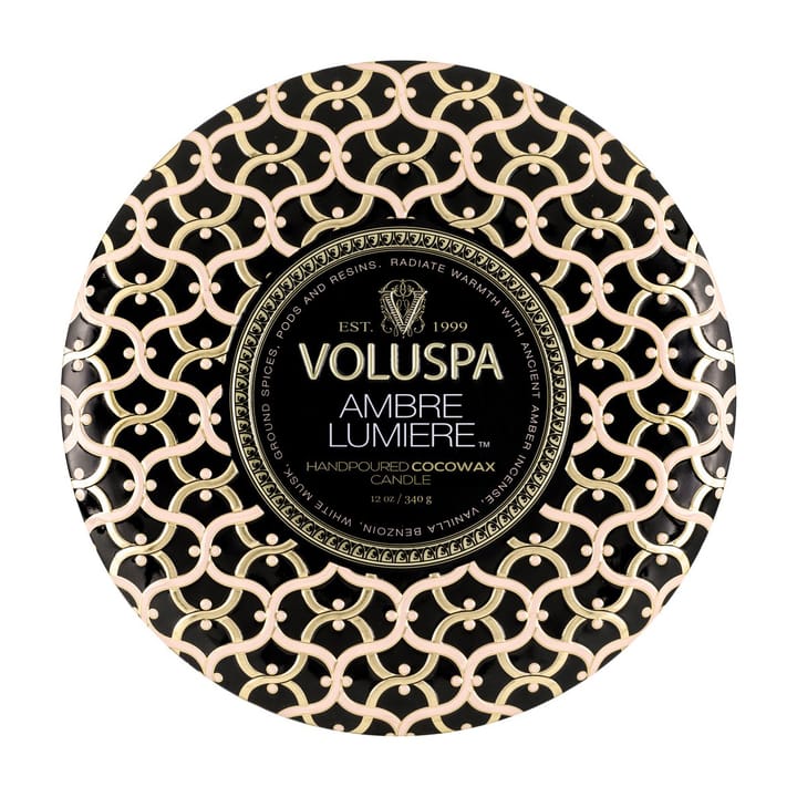 Vela perfumada Maison Noir 3-wick Tin 40 horas - Ambre Lumiere - Voluspa