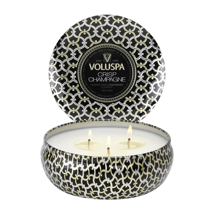 Vela perfumada Maison Noir 3-wick Tin 40 horas, Crisp Champagne Voluspa