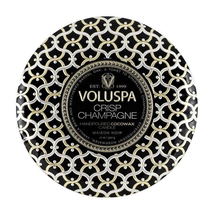 Vela perfumada Maison Noir 3-wick Tin 40 horas, Crisp Champagne Voluspa