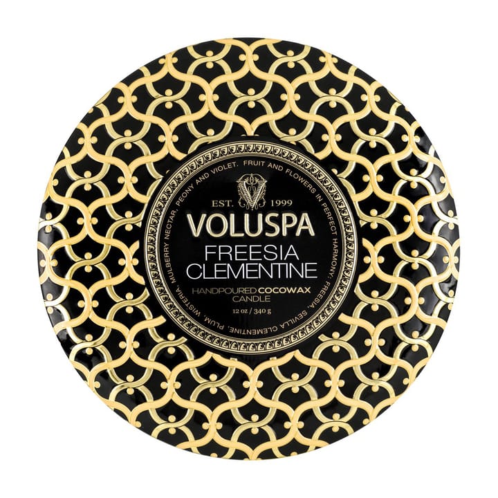 Vela perfumada Maison Noir 3-wick Tin 40 horas - Freesia Clementine - Voluspa
