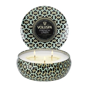 Vela perfumada Maison Noir 3-wick Tin 40 horas - French Linen - Voluspa