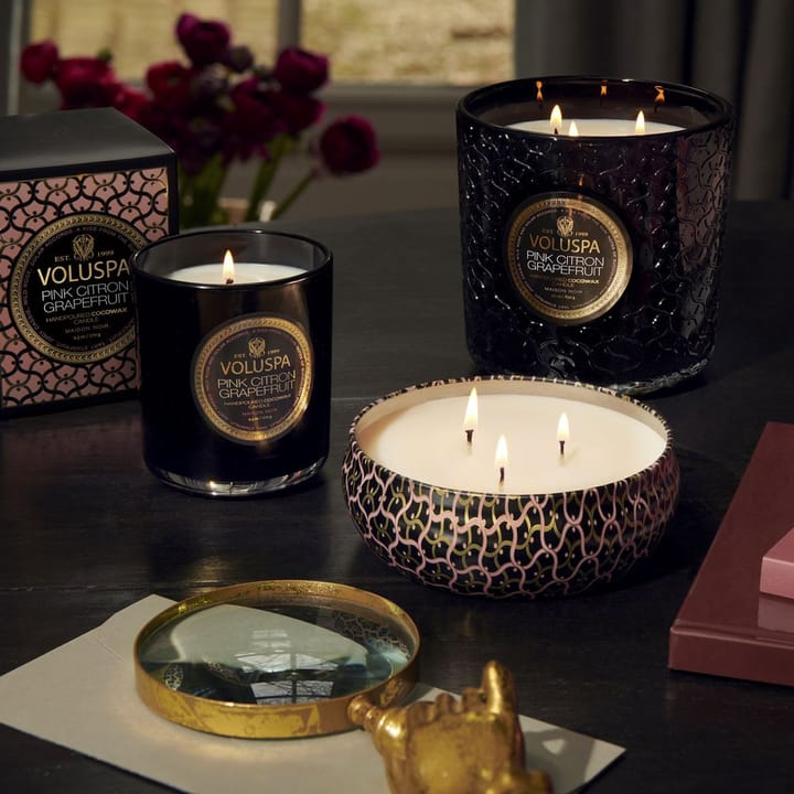 Vela perfumada Maison Noir 3-wick Tin 40 horas, Pink Citron Grapefruit Voluspa