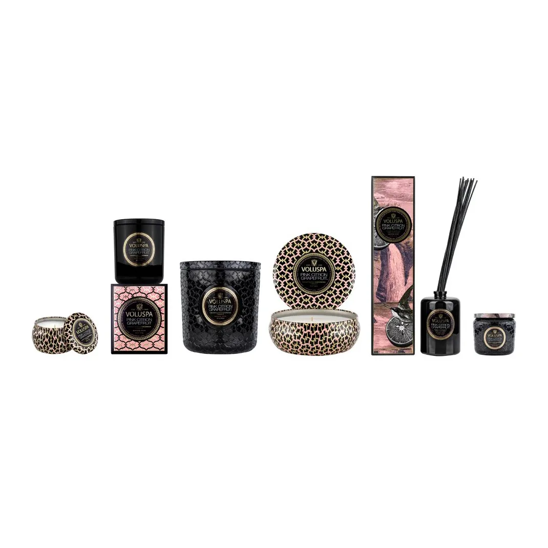 Vela perfumada Maison Noir 3-wick Tin 40 horas, Pink Citron Grapefruit Voluspa