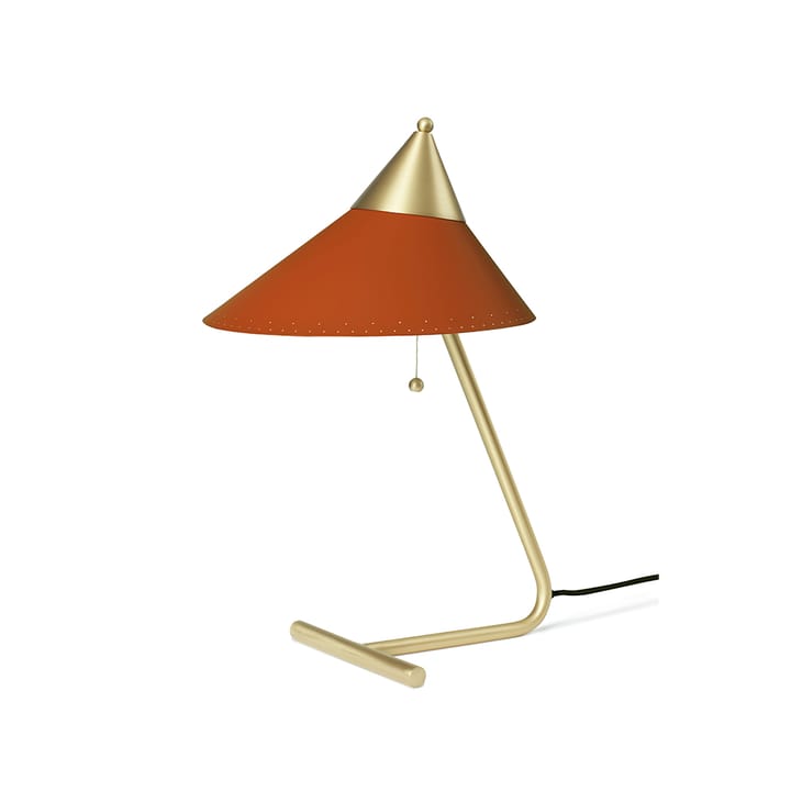 Lámpara de mesa Brass Top - Rusty red, base de latón - Warm Nordic