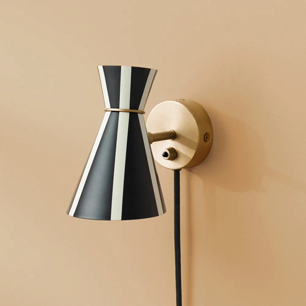 Lámpara de pared Bloom, Black noir/warm white, stripe Warm Nordic