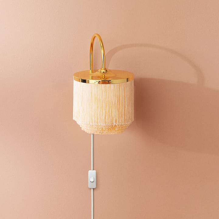 Lámpara de pared Fringe, Pale pink, acero chapado en latón Warm Nordic