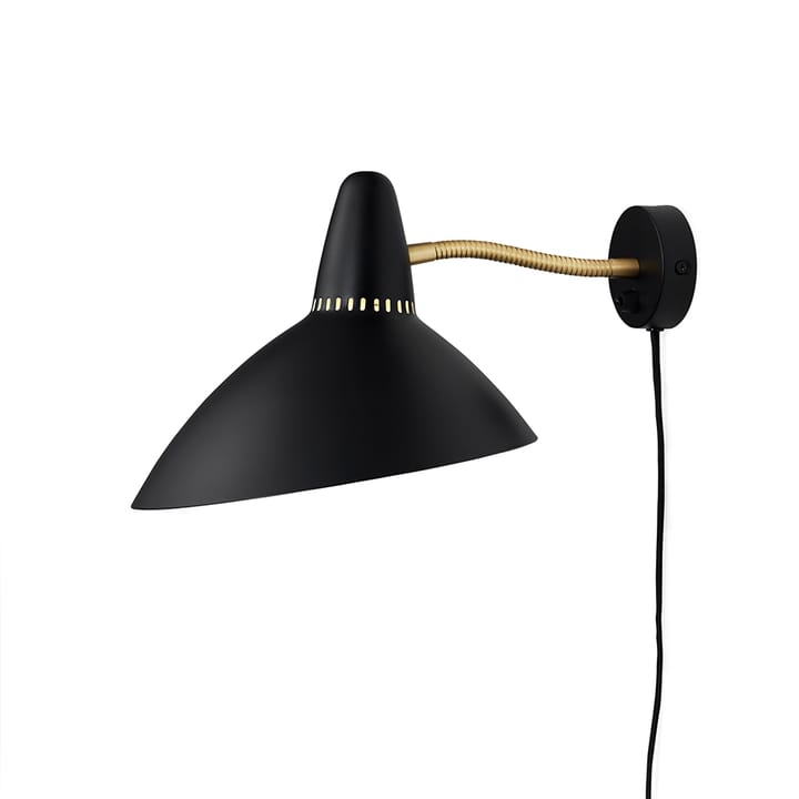 Lámpara de pared Lightsome - Black noir, detalles en latón - Warm Nordic