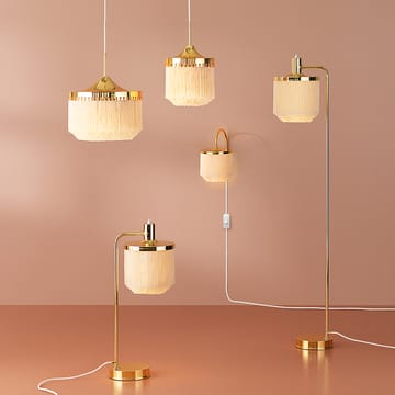 Lámpara de pie Fringe - Pale pink, acero chapado en latón - Warm Nordic
