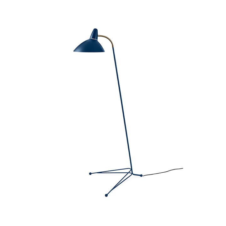 Lámpara de pie Lightsome - Azure blue, detalles en latón - Warm Nordic