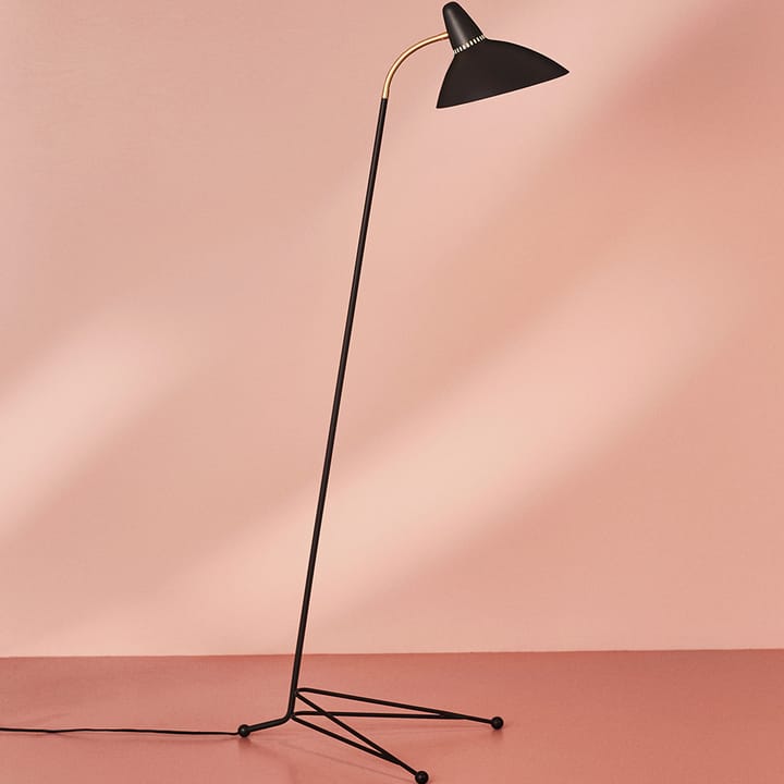 Lámpara de pie Lightsome, Azure blue, detalles en latón Warm Nordic
