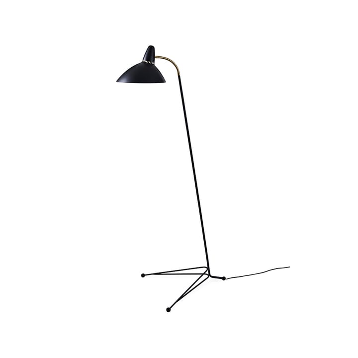 Lámpara de pie Lightsome - Black noir, detalles en latón - Warm Nordic