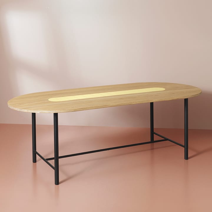 Mesa Be My Guest 220 cm, Roble aceitado blanco-amarillo Warm Nordic