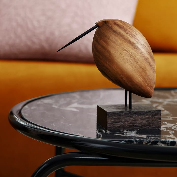 Mesa de centro Secant de mármol Ø60 cm, Black-gold Warm Nordic