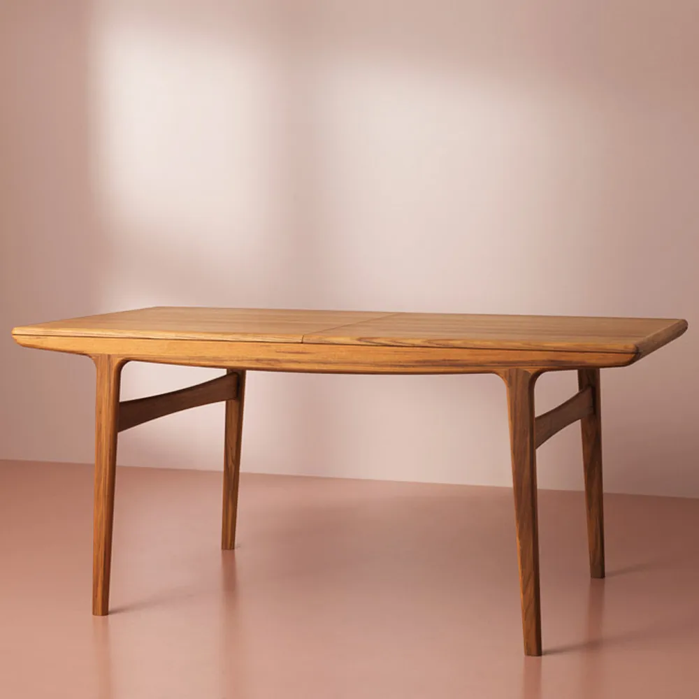 Mesa Evermore, Roble aceitado blanco, 160 cm Warm Nordic