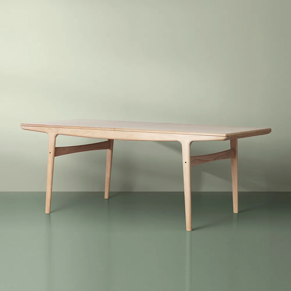 Mesa Evermore, Roble aceitado blanco, 160 cm Warm Nordic