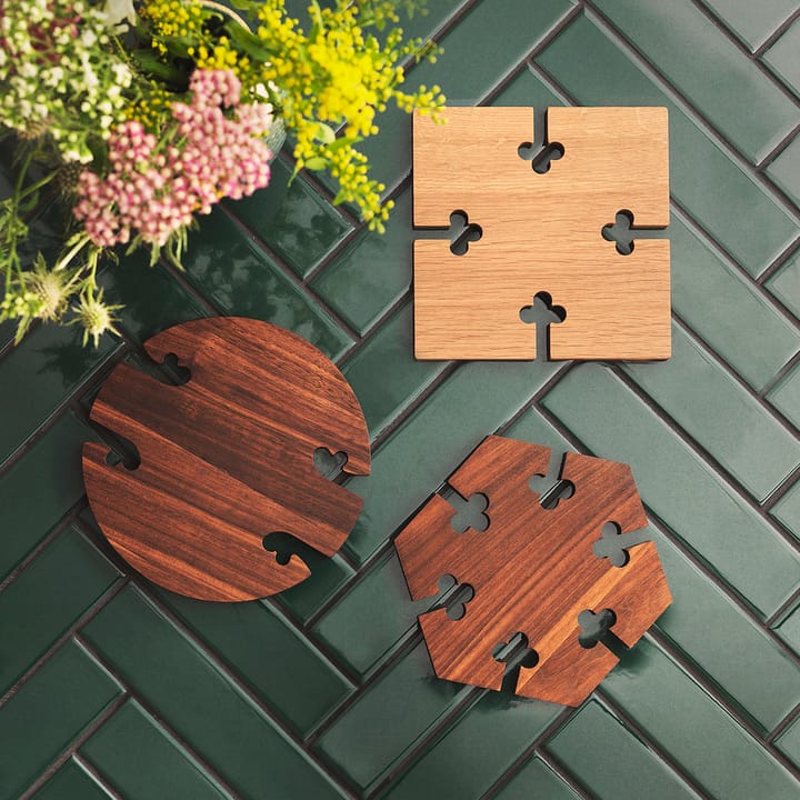 Salvamanteles Gourmet Wood Trivet cuadrado, Roble Warm Nordic
