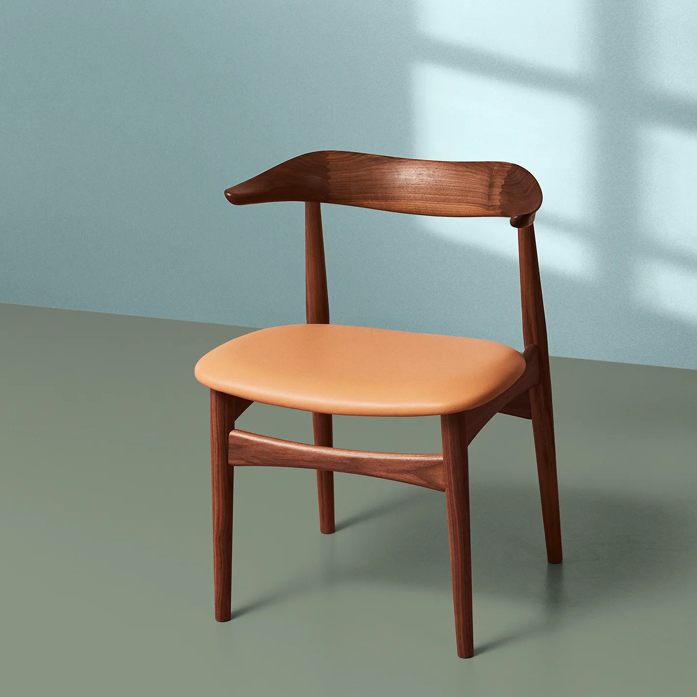 Silla nogal Cow Horn, Soavé nature Warm Nordic