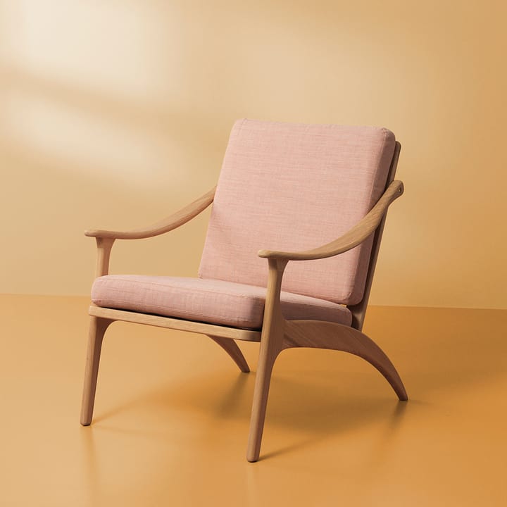 Sillón Lean Back Canvas roble tratado con aceite blanco, Pale rose Warm Nordic