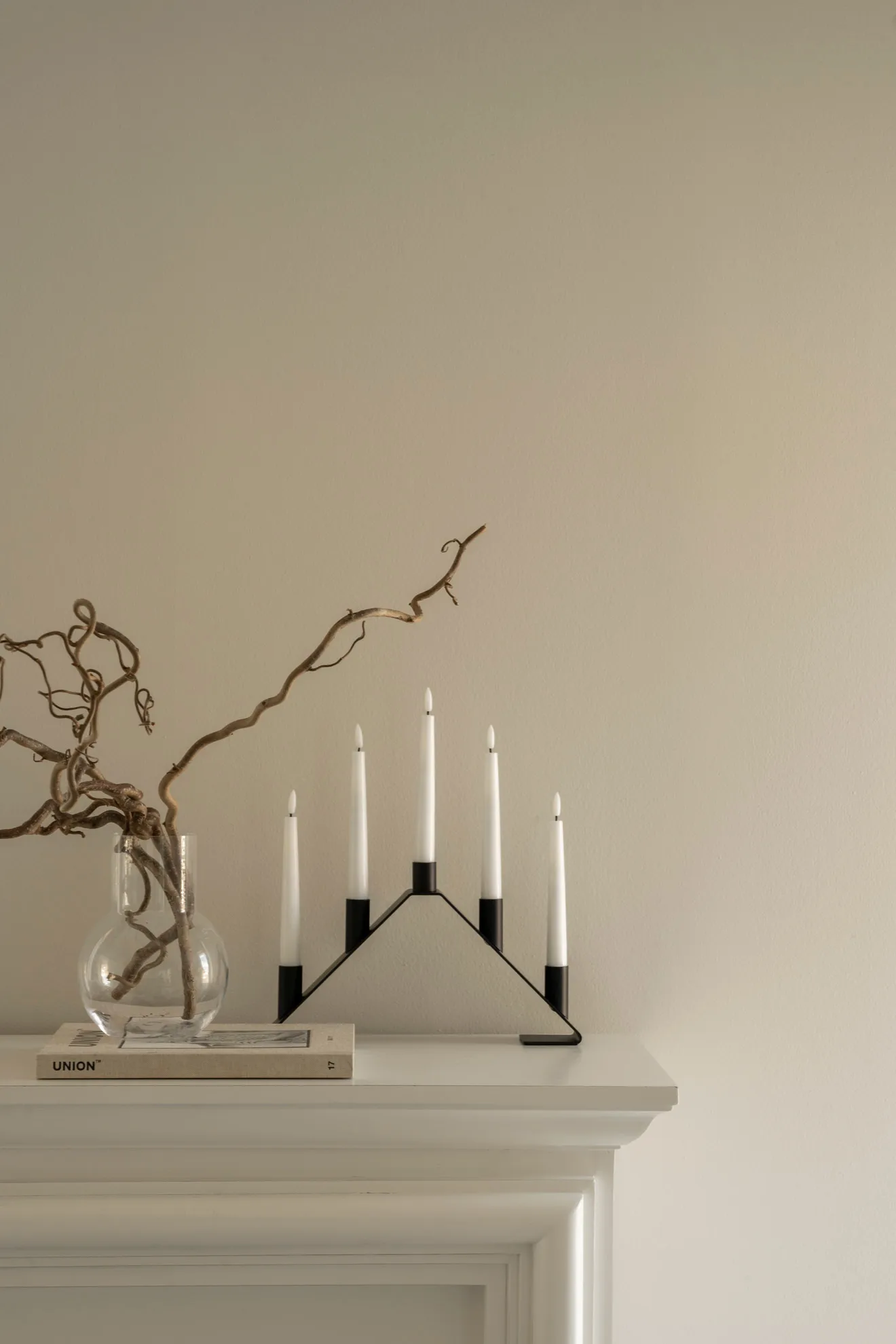 Candelabro de Adviento Luna, Black Watt & Veke