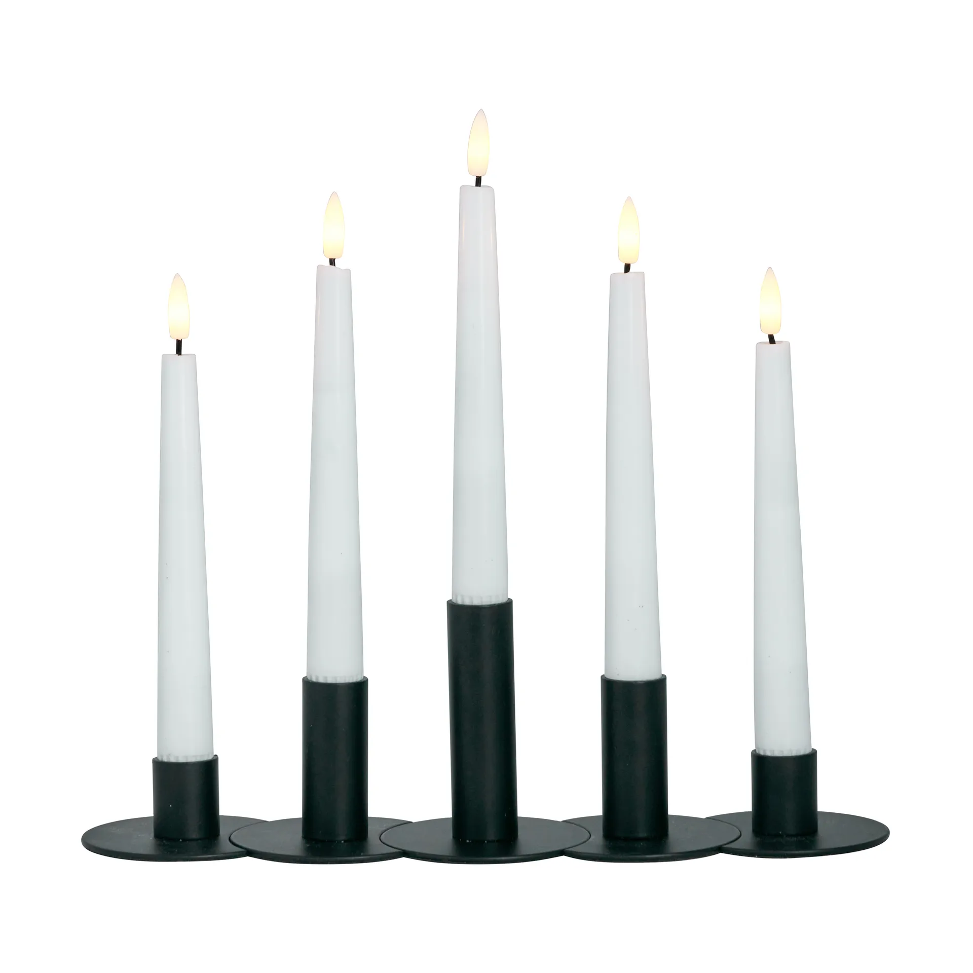 Candelabro Lykke combinable incl. 5 velas LED, Black Watt & Veke