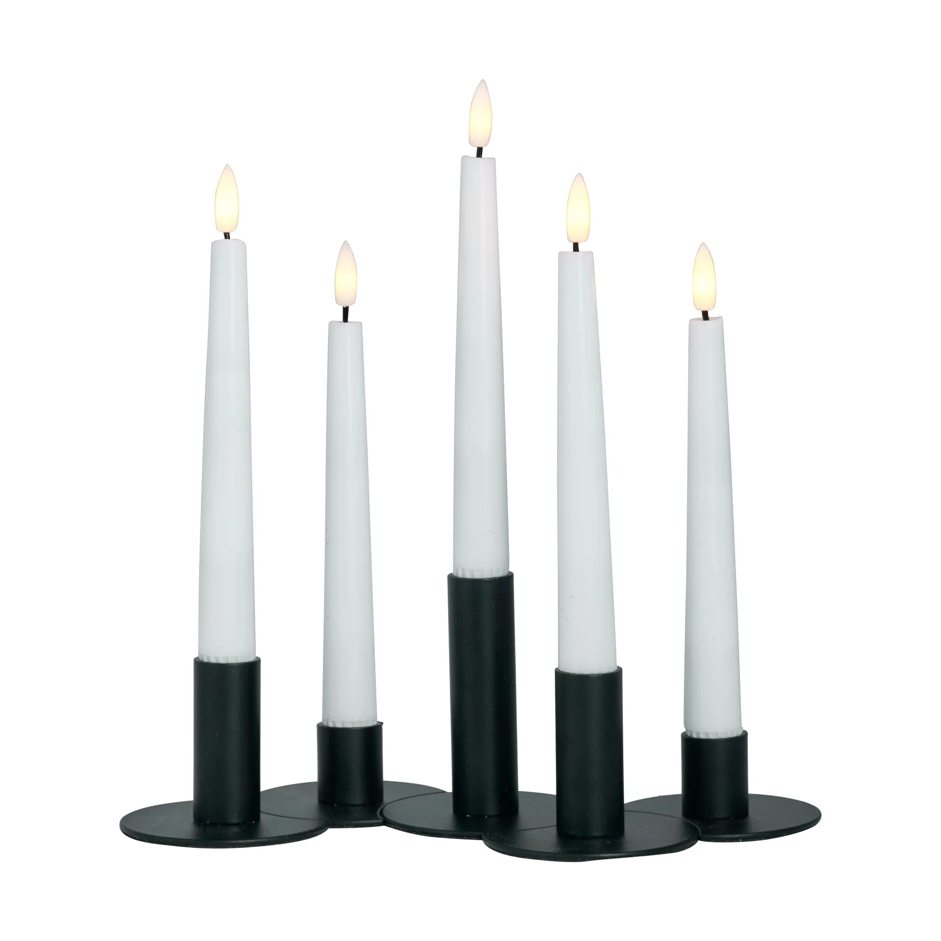 Candelabro Lykke combinable incl. 5 velas LED, Black Watt & Veke