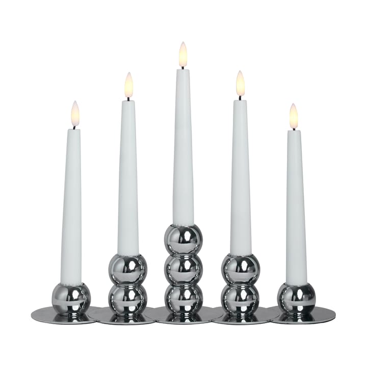 Candelabro Lykke combinable incl. 5 velas LED - Chrome - Watt & Veke