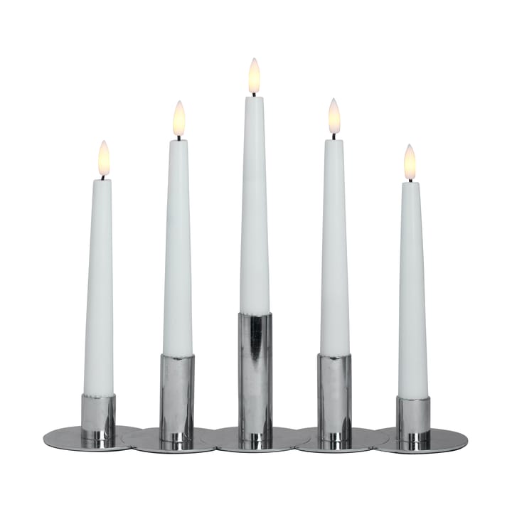 Candelabro Lykke combinable incl. 5 velas LED - Chrome - Watt & Veke