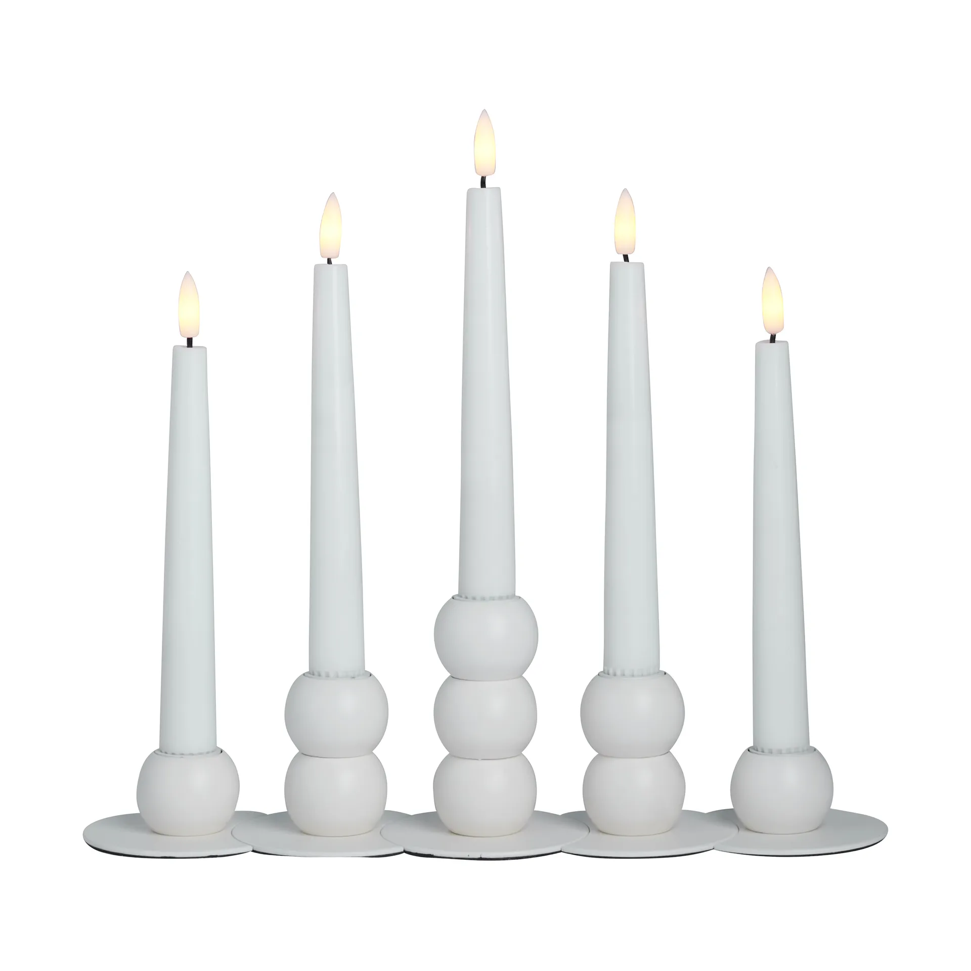 Candelabro Lykke combinable incl. 5 velas LED, White Watt & Veke