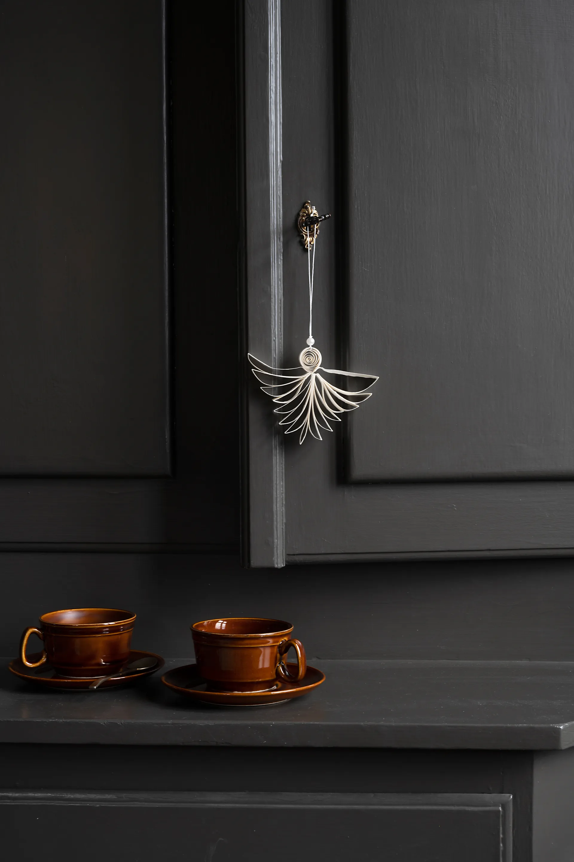 Colgante de navidad Angel Ø10 cm, Natural Watt & Veke