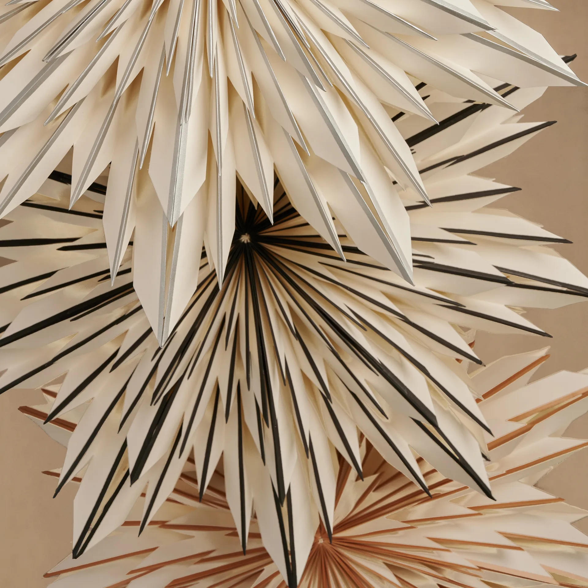 Estrella de Adviento Elsa 60 cm, Dorado-blanco Watt & Veke