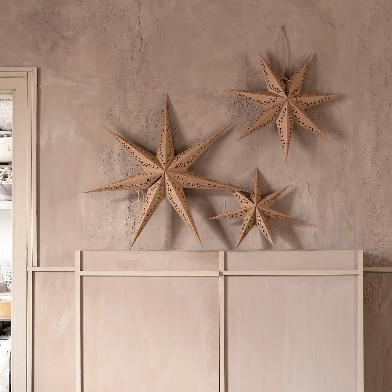 Estrella de Adviento inviernogatan 60 cm, Natural Watt & Veke