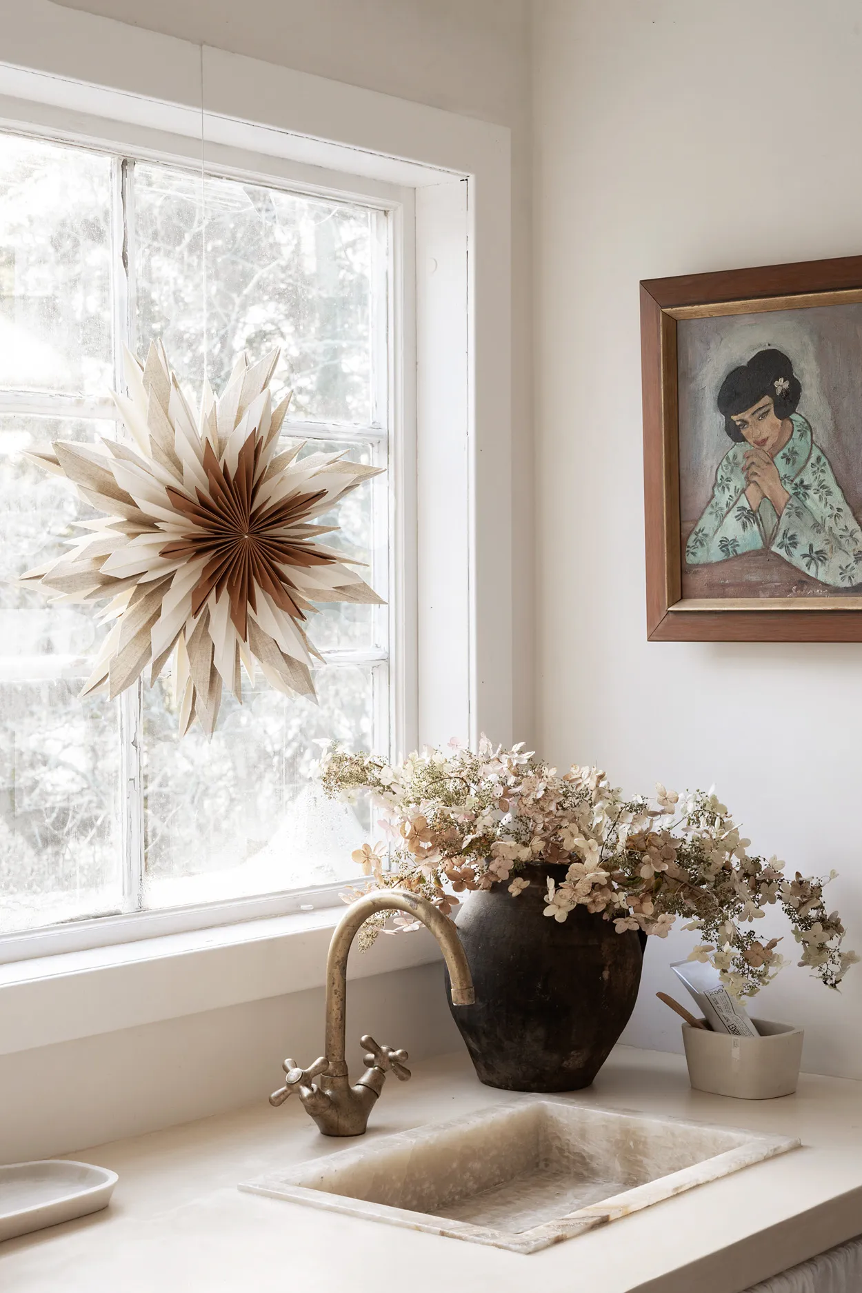 Estrella de Adviento Marta Ø44 cm, marrón Watt & Veke