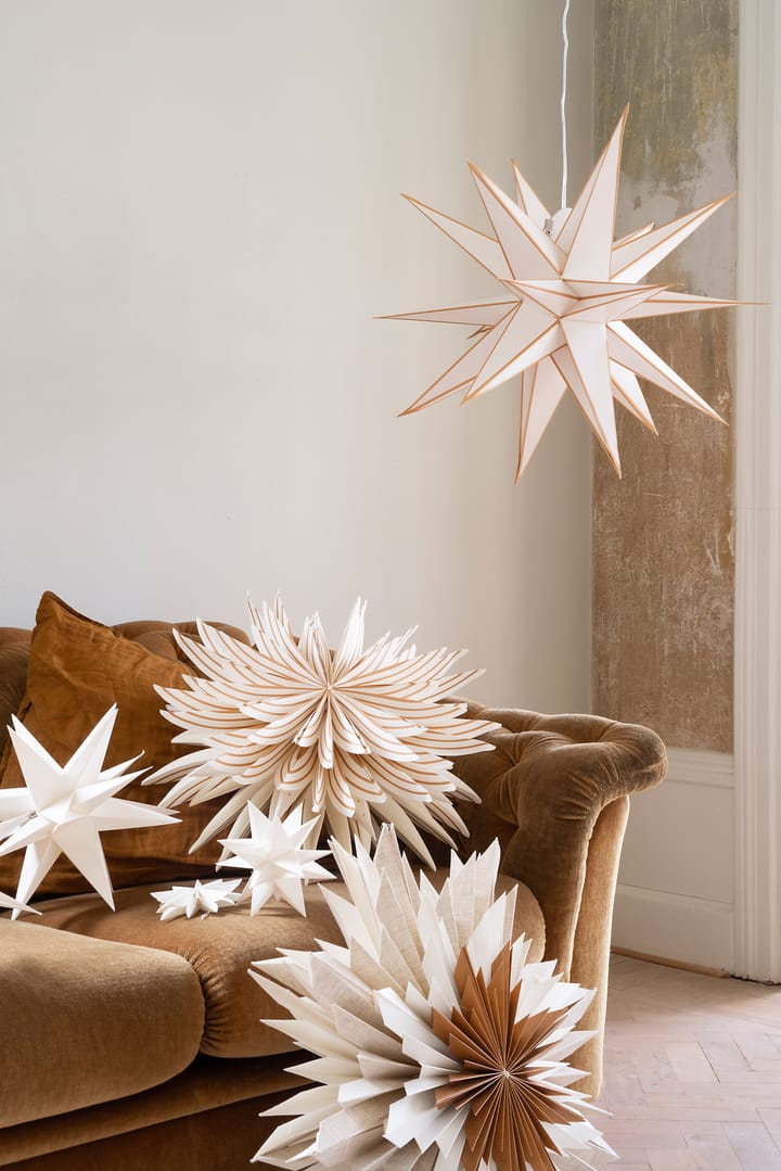 Estrella de adviento Marta Ø60 cm, blanco-marrón Watt & Veke
