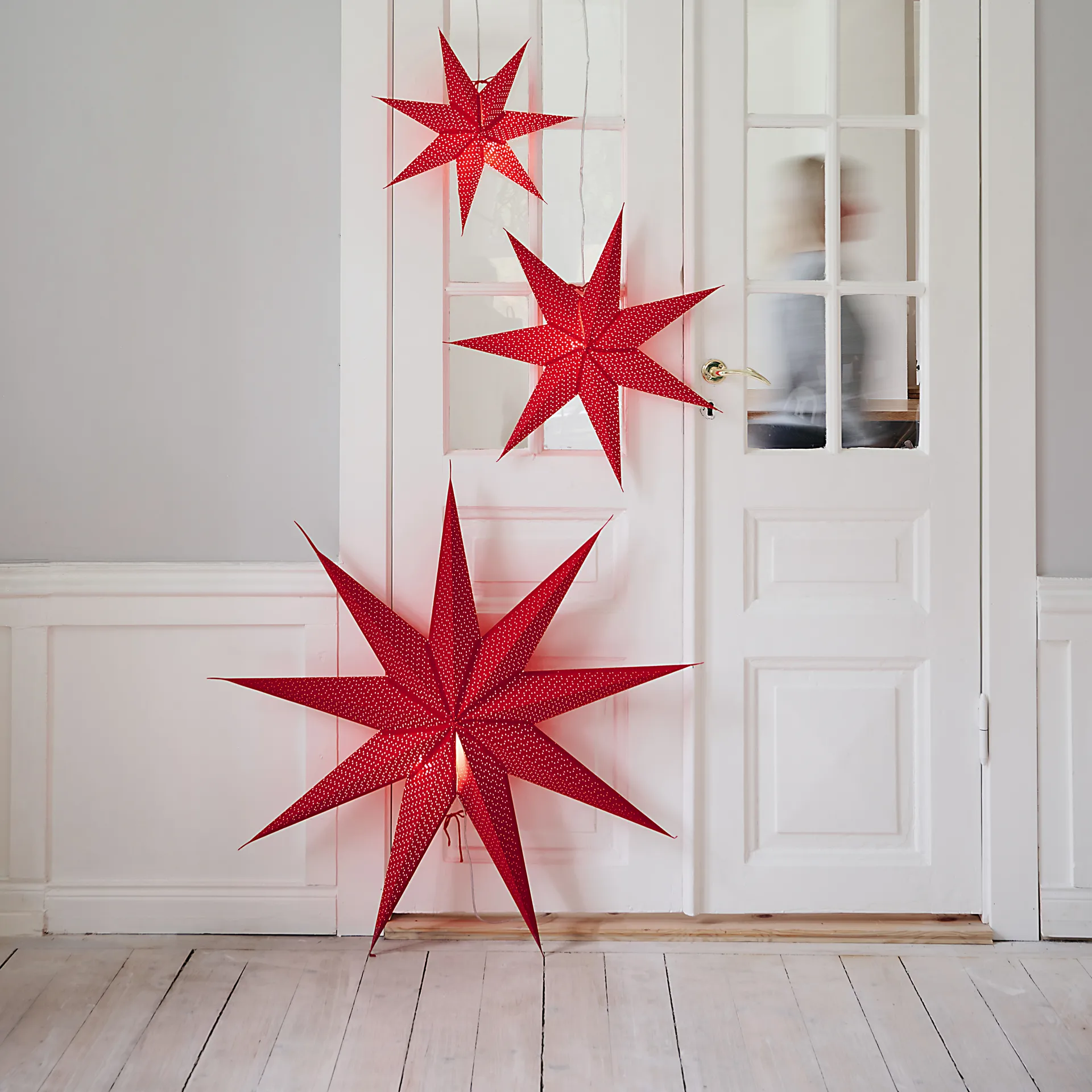 Estrella de navidad Aino slim rojo, 60 cm Watt & Veke