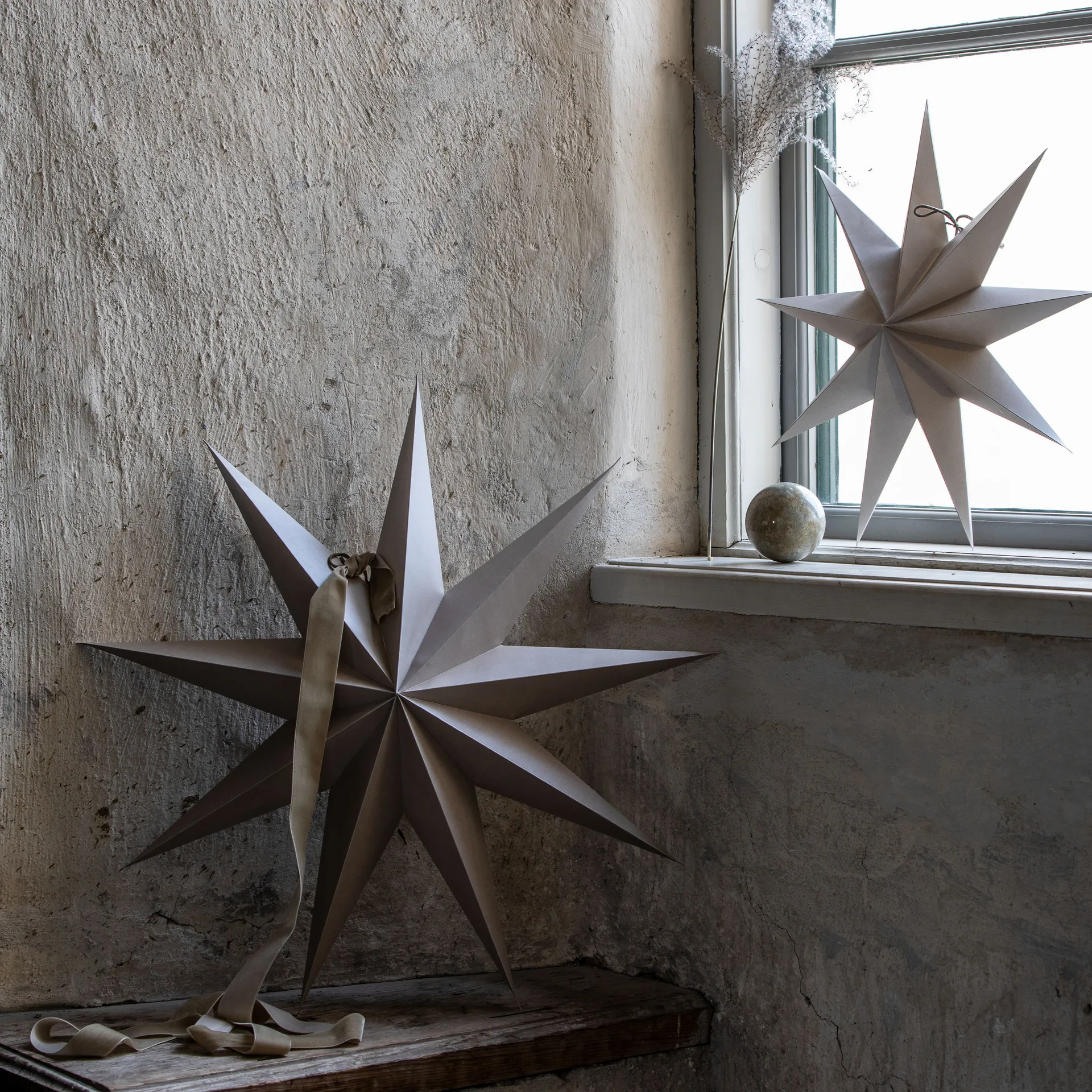 Estrella de navidad Boris 50 cm, gris oscuro Watt & Veke