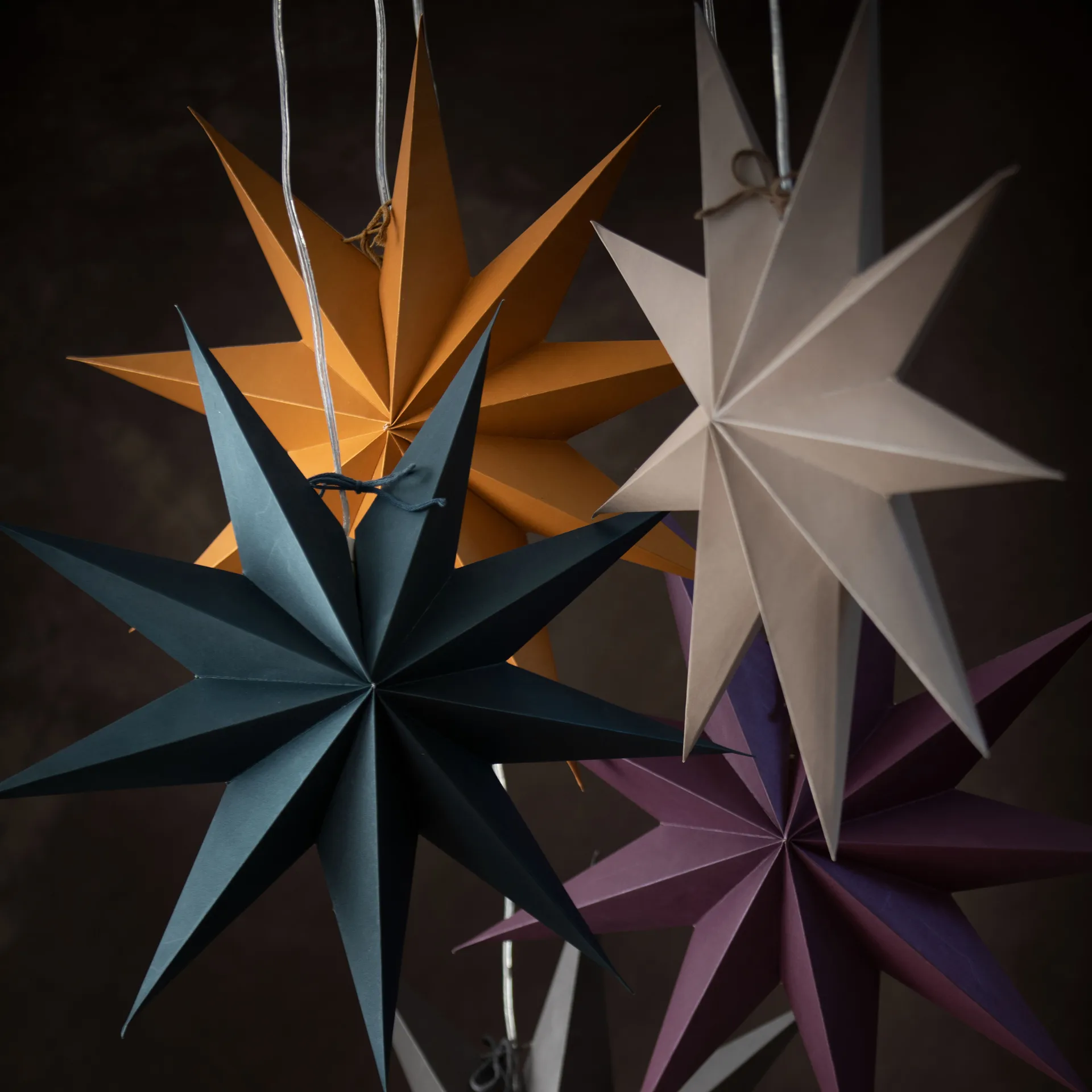 Estrella de navidad Boris 50 cm, Petróleo Watt & Veke