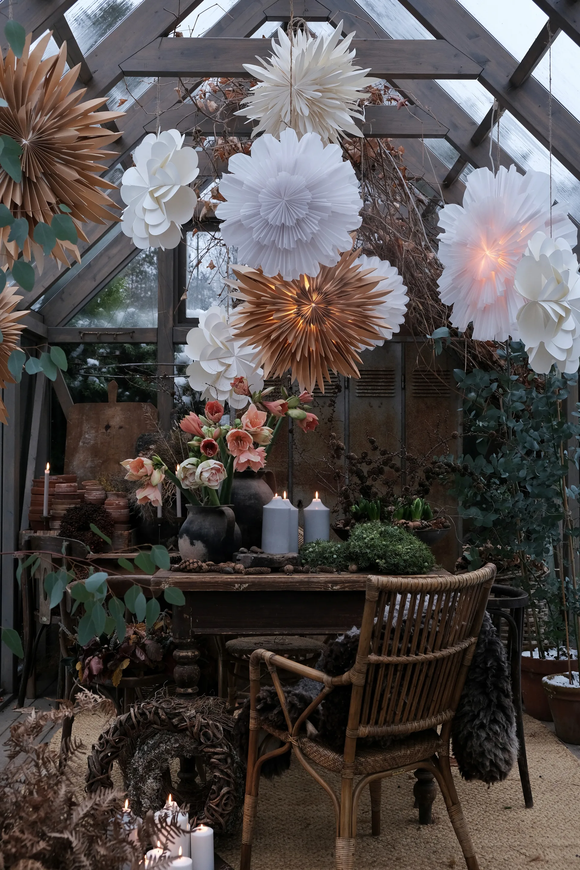 Estrella de navidad Eldig Ø70 cm, blanco Watt & Veke