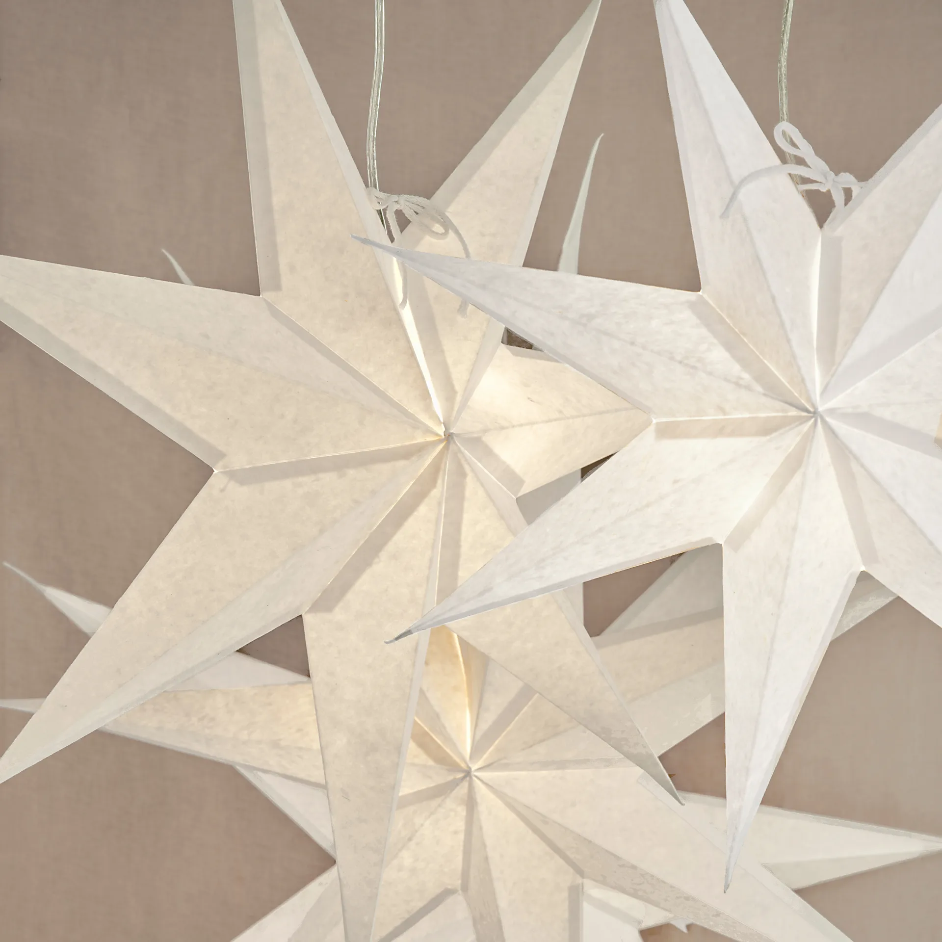 Estrella de navidad Greta blanco, 44 cm Watt & Veke