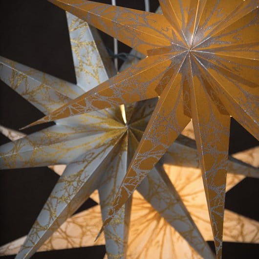 Estrella de Navidad Iris Slim 80 cm, plata-oro Watt & Veke