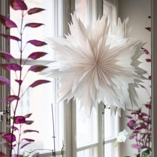 Estrella de navidad Oslo Ø60 cm, blanco Watt & Veke