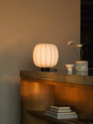 Lámpara de mesa Lunari - White-Dark ash, Ø30x32 cm - Watt & Veke
