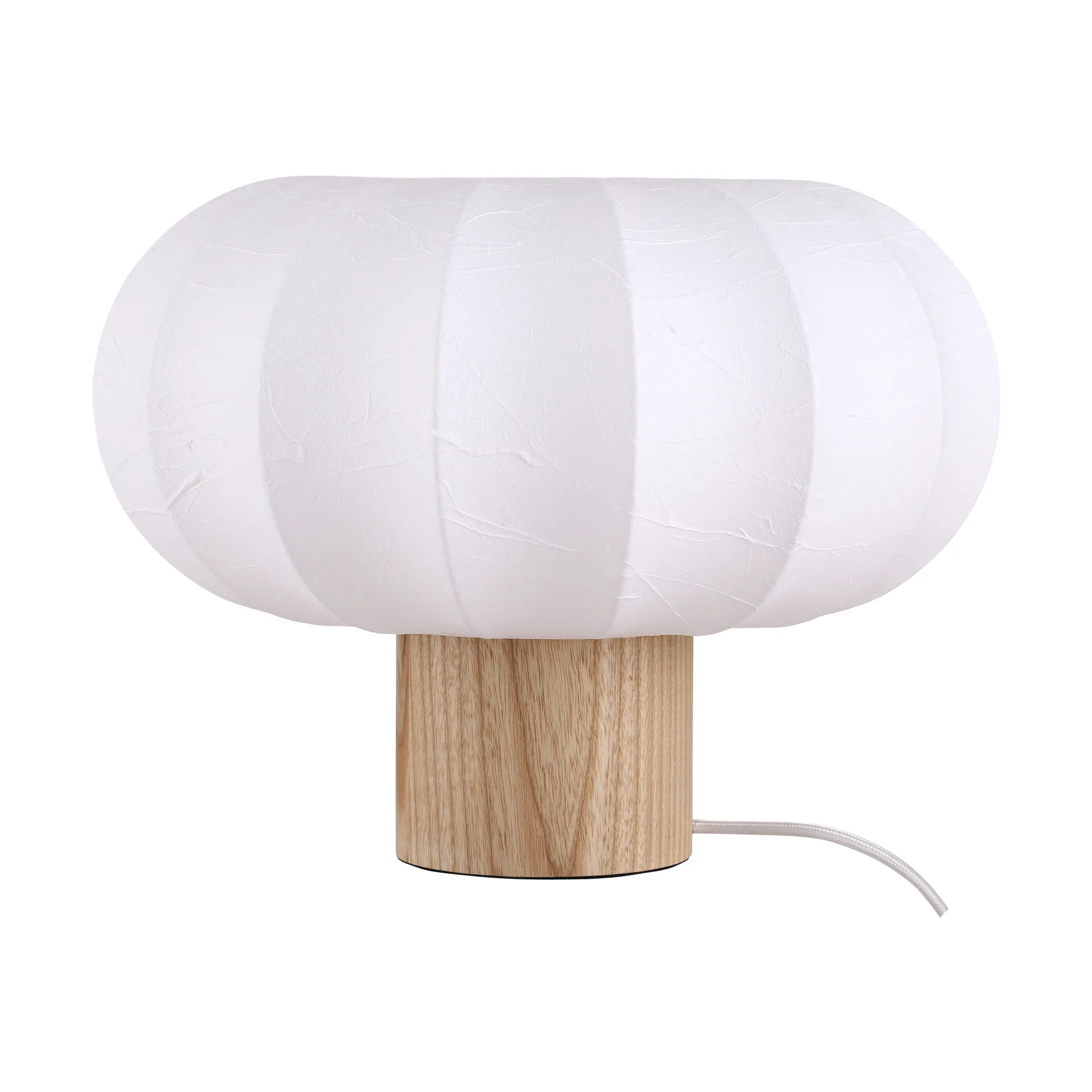 Lámpara de mesa Lunari, White-Natural ash, Ø32x24cm Watt & Veke